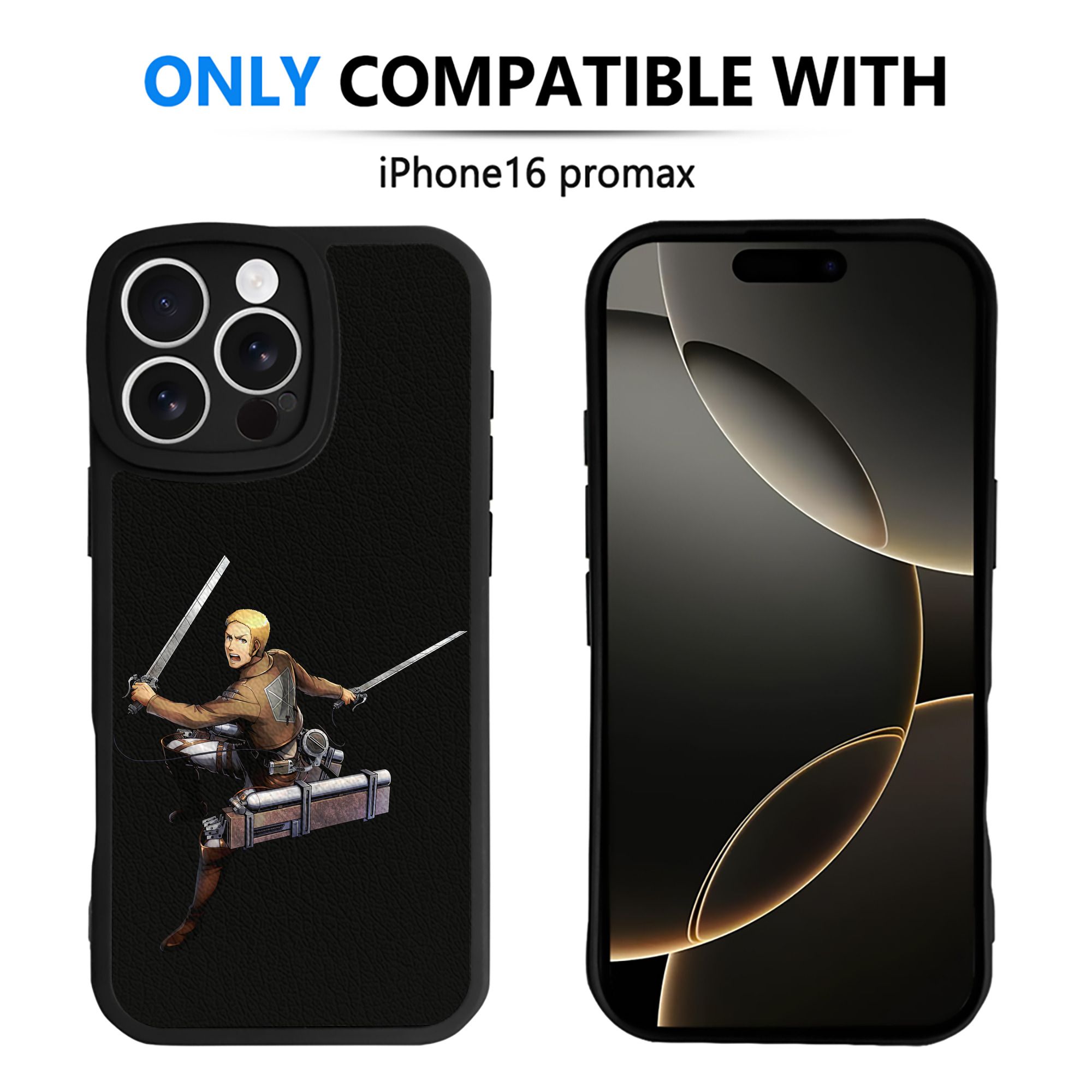 （画像用） 進撃の巨人 ライナー・ブラウン Attack on Titan Reiner Braun 【iPhone 16シリーズ対応】シリコンスマホケース（レザー調） 材質：シリコン